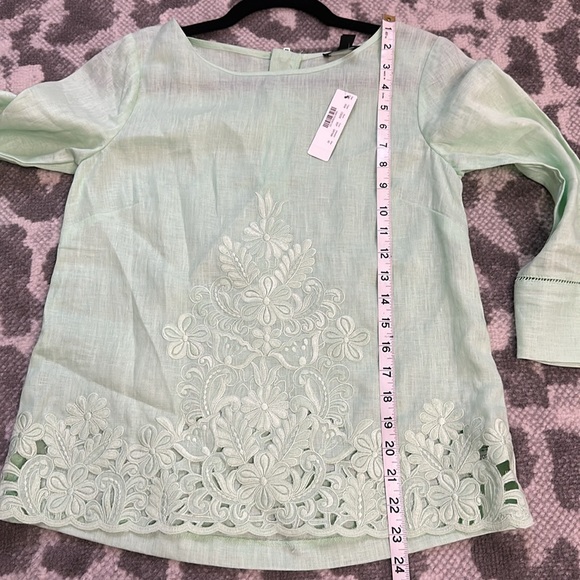 3/4 sleeve linen top NWT - Picture 7 of 7